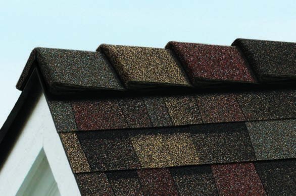 Hip and ridge shingle detail