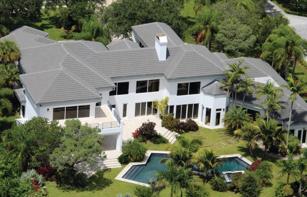 Saxony Slate on a coastal home